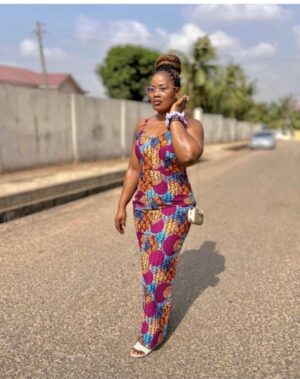 Ankara Sleeveless Maxi Dress.   Contact for Pricing