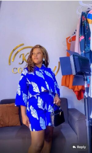 Kente-Accent Occasion Gown. Contact for Pricing